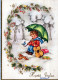 Happy New Year Christmas CHILDREN Vintage Postcard CPSM #PAW800.GB - Anno Nuovo