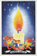 Buon Anno Natale CANDELA Vintage Cartolina CPSMPF #PKG161.IT - Anno Nuovo