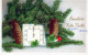 Buon Anno Natale OROLOGIO DA TAVOLO Vintage Cartolina CPSMPF #PKD664.IT - Anno Nuovo
