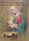 Vergine Maria Madonna Gesù Bambino Natale Religione Vintage Cartolina CPSM #PBP804.IT - Vierge Marie & Madones