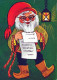 BABBO NATALE Buon Anno Natale Vintage Cartolina CPSM #PBL366.IT - Santa Claus