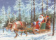 BABBO NATALE Buon Anno Natale Vintage Cartolina CPSM #PBL561.IT - Kerstman