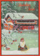 BABBO NATALE Buon Anno Natale Vintage Cartolina CPSM #PBL430.IT - Santa Claus