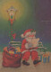 BABBO NATALE Buon Anno Natale Vintage Cartolina CPSM #PBL496.IT - Santa Claus