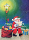 BABBO NATALE Buon Anno Natale Vintage Cartolina CPSM #PBL496.IT - Santa Claus