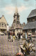 PE 4-(14) HONFLEUR - EGLISE ET CLOCHER SAINTE CATHERINE - ETALS DE FLEURS  - CARTE COULEURS - 2 SCANS - Honfleur