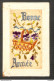 FANTAISIE - CARTE BRODÉE - BONNE ANNÉE Corbeille De Fleurs - Embroidered