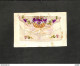 FANTAISIE - CARTE BRODÉE Avec Pochette - Corbeille De Fleurs - Souvenir Charmant, De Près, De Loin, Toujours - Brodées