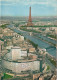 OP Nw33-(75) PARIS - VUE AERIENNE - LE PALAIS DE LA RADIO  , LA SEINE ET LA TOUR EIFFEL - 2 SCANS - Sonstige & Ohne Zuordnung