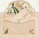 OP Nw38- " BONNE ANNEE " - CARTE FANTAISIE BRODEE - FLEURS - MINI CARTE BONNE ANNEE - Embroidered