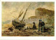 Painting By K. Savitsky - Fishermen In Normandy - Ship - Russian Art - 1979 - Russia USSR - Unused - Peintures & Tableaux