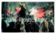 Painting By V. Lyubimova - Lenin Arrival In Petrograd - Revolution - Russian Art - 1978 - Russia USSR - Unused - Peintures & Tableaux