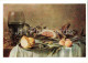 Painting By Pieter Claesz - Breakfast With Ham - Peach - Dutch Art - 1972 - Russia USSR - Unused - Peintures & Tableaux