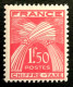 1943 FRANCE N 71 CHIFFRE TAXE 1f50 TYPE GERBES DE BLÉ - NEUF** - 1859-1959 Mint/hinged