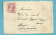 74 Op Brief Stempel JOLIMONT Naar MONS En Doorverzonden Naar Sterstempel (relais) * MAISIERES * - 1905 Thick Beard