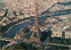 Navigation Sailing Vessels & Boats Themed Postcard Paris Tour Eiffel Aerial - Zeilboten