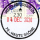 HAUTE SAONE ENV 2020 CACHET BICOLORE NOIR DATEUR ROUGE VESOUL REPUBLIQUE LPA VOIR LES 3 SCANS - 1961-....