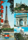Navigation Sailing Vessels & Boats Themed Postcard Paris Landmarks - Sailing Vessels