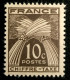 1943 FRANCE N 68 CHIFFRE TAXE 10c TYPE GERBES DE BLÉ - NEUF** - 1859-1959 Mint/hinged