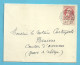 74 Op Brief Stempel PETEGHEM-LEZ-AUDENARDE Naar BRAIVES - 1905 Barbas Largas