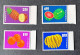 (T3) Taiwan 1964 Fruits Complete Set With Margin - MNH - Neufs