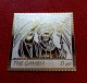 Gambia 2005, Pope John Paul II With Papal Ferula , Sterling Silver Foil/embossed Stamp, Death Of The Pope,MNH , Mi. 5565 - Gambia (1965-...)