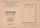 QU 21- COLLECTION DES AVIONS ALLIES - SHORT " STIRLING " ( G.B ) - ILLUSTRATEUR PETIT- CARTE PUBLICITAIRE ASPIRINE  - 1939-1945: 2. Weltkrieg