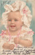 RE 14- PORTRAITS DE BEBE - BEBE QUI RIT , RUBANS ROSES - BEBE QUI PLEURE , RUBANS BLEUS - LOT DE 2 CARTES - 4 SCANS - Portraits