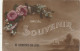 SO 12-(49) AMICAL SOUVENIR DE ROCHEFORT SUR LOIRE - CARTE FANTAISIE FLEURS ET PAYSAGE - 2 SCANS - Other & Unclassified