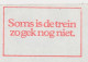 Illustrated Meter Cover Netherlands 1980 - Postalia 6364 NS - Dutch Railways - Sometimes The Train Is Not So Crazy. - Trenes