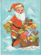 RE Nw2- " JOYEUX NOEL " - CARTE A SYSTEME POP UP - PERE NOEL AVEC  JOUETS , TRAINEAU ET RENNES - ILLUSTRATEUR RAINAUD - Santa Claus