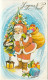 RE Nw3- " JOYEUX NOEL " - CARTE LIVRET AVEC DECOUPE - PERE NOEL AVEC HOTTE DE JOUETS - ILLUSTRATEUR RAINAUD - Santa Claus