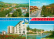 73722456 Vsetin CZ Panorama Partie Am Fluss Wohnsiedlung Neubauten  - Tschechische Republik