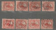 CANADA - N°14 X8 Obl (1859-64) Castor : 5c Rouge - Oblitérés