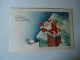 GREECE  POSTCARDS  1951 SMALL  CHRISTMAS SANTA CLOUS    FOR MORE PURHASES 10% DISCOUNT - Greece