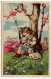 BUONA PASQUA - BAMBINA CON AGNELLO - 1927 - Illustratore CASTELLI - Vedi Retro - Formato Piccolo - Neujahr