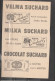 Chocolat Suchard - Menu Publicitaire - Menu