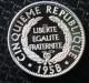 Beau Jeton Argent Poinçonnée 925 - 21mm "Président De La République Valéry Giscard D'Estaing" French President Token - Monarchia / Nobiltà