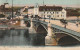 TE 1-(60) COMPIEGNE - LE PONT ET L' HOTEL DE FLANDRE - ANIMATION - CARTE COLORISEE  - 2 SCANS - Compiegne