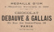 TE 6- " ENCORE UNE FARCE DU PETIT NEVEU , CHERCHEZ LE "- DORURE - CARTE PUB ENIGME CHOCOLAT DEBAUVE & GALLAIS , PARIS  - Sonstige & Ohne Zuordnung