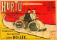 CPM- Affiche Publicité Automobiles HURTU *Voiturettes - 3 ROUES-  Paris à La Mer En 7 Heures - Publicidad