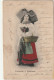 TE 19- ELSASSERIN - ALSACIENNE - PANIER ET PARAPLUIE - CARTE COLORISEE - 2 SCANS - Personnages