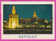 293753 / Spain - SEVILLA Torre Del Oro Night PC 1971 Cádiz Used 60Pta - Train "Talgo" 1945 Birth Of Alejandro Goicoechea - Covers & Documents