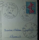 Sur Semeuse De 20 Cts - Cachet Tireté De 1964 De LE MENIL (Vosges) - Sur CPSM De COLMAR - Oorlog In Algerije