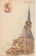 UR 6-(75) EGLISE SAINT JULIEN DES MENETRIERS -  LE VIEUX PARIS -  PORTRAIT DE FEMME AVEC COIFFE - ILLUSTRATEUR ROBIDA  - Robida