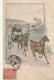 UR 15- CARTE FANTAISIE ILLUSTRATEUR - CARRIOLE AVEC ATTELAGE DE CHEVAUX DECOR CHAMPETRE - EDIT. GES GESCH . - 1900-1949