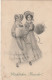 UR 16- " GLUCKLICHES NEUJAHR " - BONNE ANNEE - COUPLE DE FEMMES AVEC MANCHONS FOURRURE  - VIENNOISE - EDIT. M.M. VIENNE  - 1900-1949