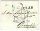1833 - Lettre D' Amsterdam Pour Grenoble - L.P. B. 5. R Noir + HOLLANDE / PAR / THIONVILLE Encadré NOIR - ...-1852 Vorläufer