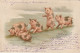 VE 26-  COCHONS , PORCELETS JOUANT A SAUTE MOUTON , A LA QUEUE LEU LEU - ILLUSTRATEUR  - 2 SCANS - Pigs
