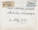 36894# LETTRE FRANCHISE POSTALE PARTIELLE RECOMMANDE Obl SAALES BAS RHIN 1967 METZ MOSELLE - 1961-....